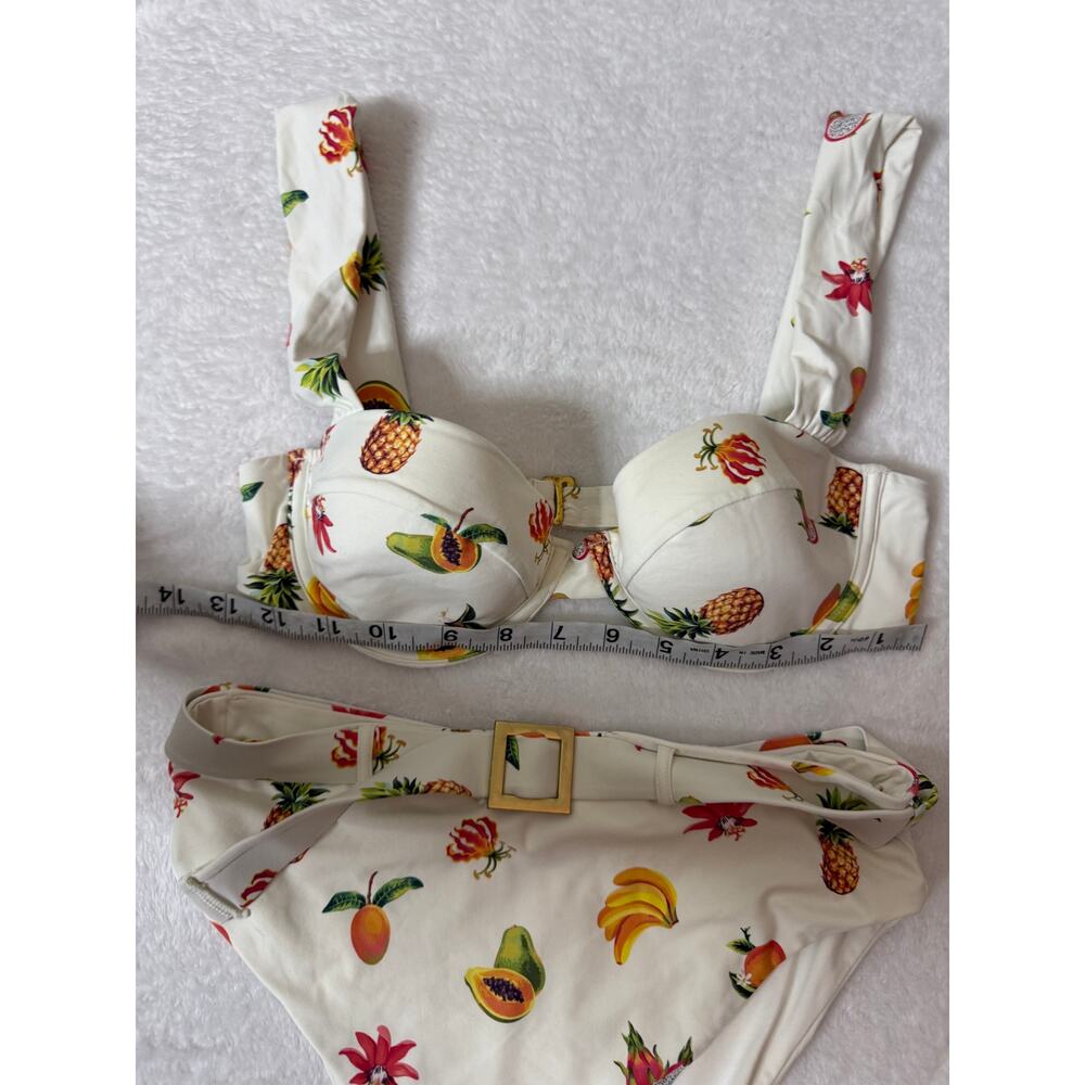 WeWoreWhat Claudia Top Emily Bottom Tropical Fruit Bikini Set S/M - Picture 8 of 9